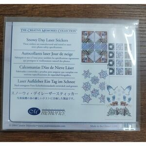 Creative Memories SNOWY DAY Laser  Stickers 4 Block sticker sheets NEW